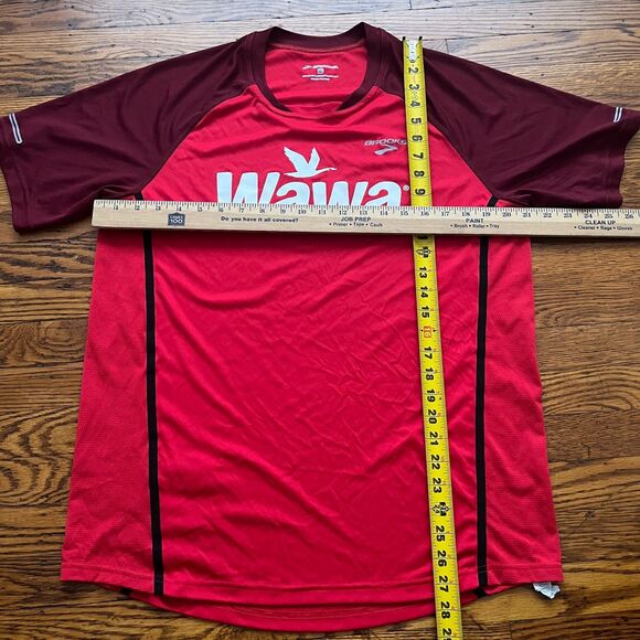 Brooks Wawa Distance 3.0 Short Sleeve T-Shirt Men's L Red Running Marathon Gym - Picture 3 of 6